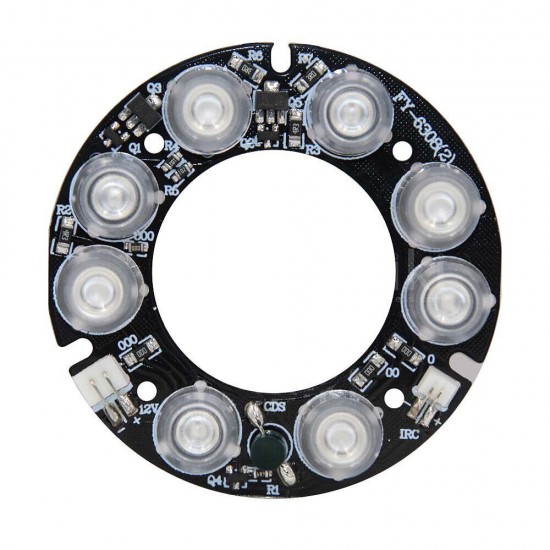 8*LED IR 10m-30m DC12V PCB Board 63x33mm Infrared Light Board Night Vision for CCTV IR Bullet Camera 8*LED IR 10m-30m DC12V PCB Board 63x33mm Infrared Light Board Night Vision for CCTV IR Bullet Camera