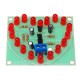 Assembled Electronic Heart-shaped LED Flash Light Module Board 3-4V 6.1x6.8cm