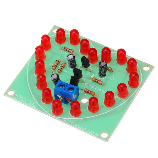 Assembled Electronic Heart-shaped LED Flash Light Module Board 3-4V 6.1x6.8cm