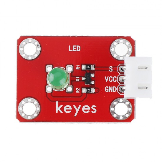 Green LED Green Light Module (Pad hole) Anti-reverse Plug White Terminal Digital Signal Green LED Green Light Module (Pad hole) Anti-reverse Plug White Terminal Digital Signal