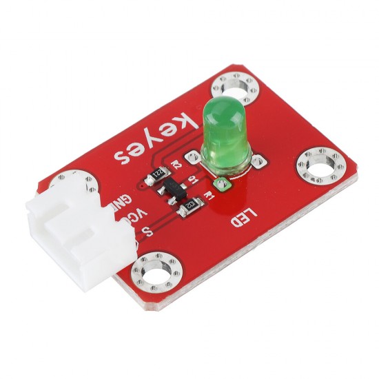 Green LED Green Light Module (Pad hole) Anti-reverse Plug White Terminal Digital Signal Green LED Green Light Module (Pad hole) Anti-reverse Plug White Terminal Digital Signal