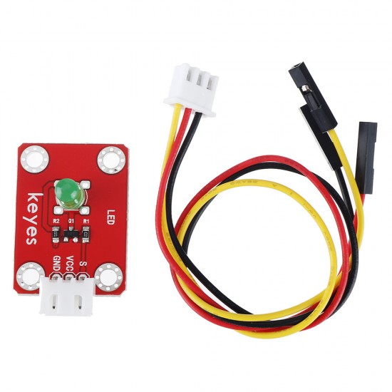 Green LED Green Light Module (Pad hole) Anti-reverse Plug White Terminal Digital Signal