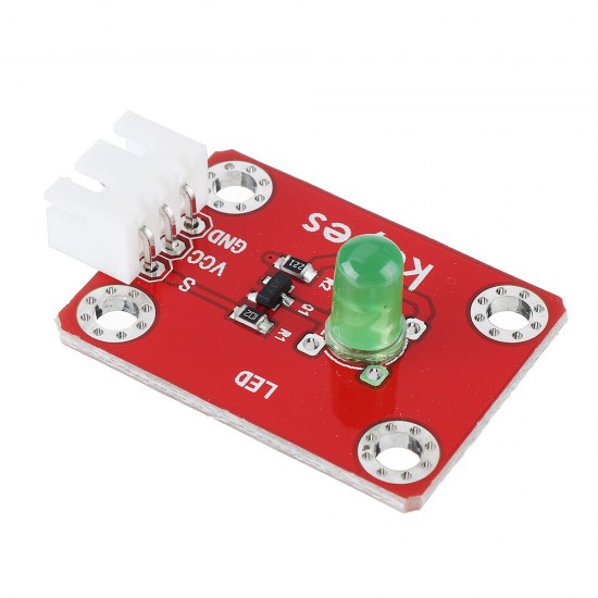 Green LED Green Light Module (Pad hole) Anti-reverse Plug White Terminal Digital Signal