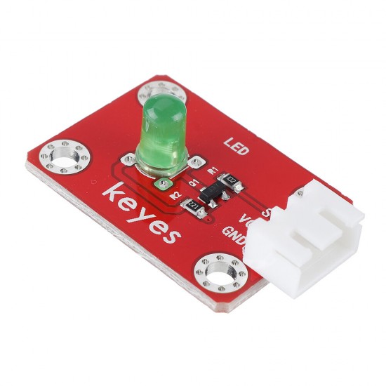 Green LED Green Light Module (Pad hole) Anti-reverse Plug White Terminal Digital Signal Green LED Green Light Module (Pad hole) Anti-reverse Plug White Terminal Digital Signal