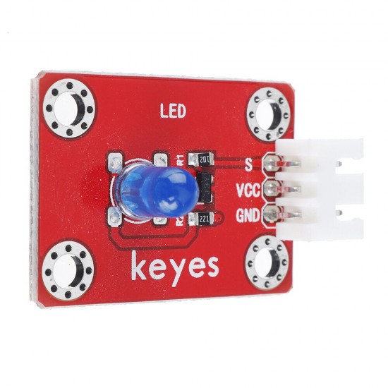 LED Blue Light Module (Pad hole) Anti-reverse Plug White Terminal Digital Signal