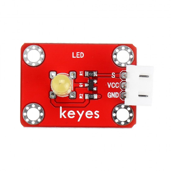 LED Yellow Light Module (Pad hole) Anti-reverse Plug White Terminal Digital Signal