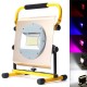 100W Portable Rechargeable 100 LED RGB RGB Flood Spot Work Light Camping Lamp