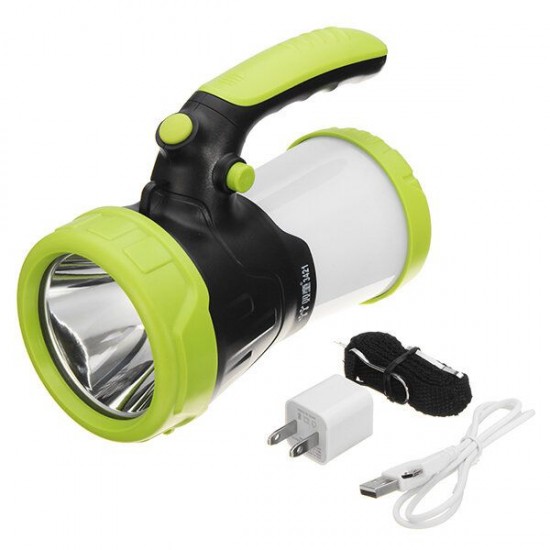 10W Rechargeable Rotating LED Camping Lantern 6000mAh Emergency Hiking Light with 4 Modes