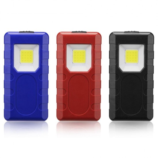 3W Portable COB Pocket Work Light Magnetic Pen Clip Camping Lamp Car Inspection Flashlight