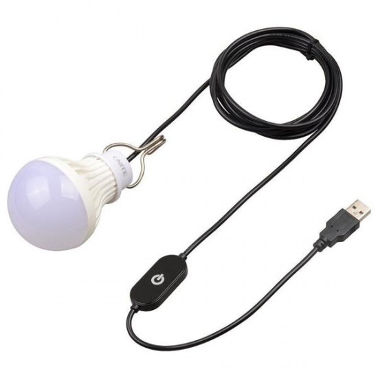5W USB LED Light Bulb with Touch Sensor Switch for Outdoor Camping Hiking Emergency 5V