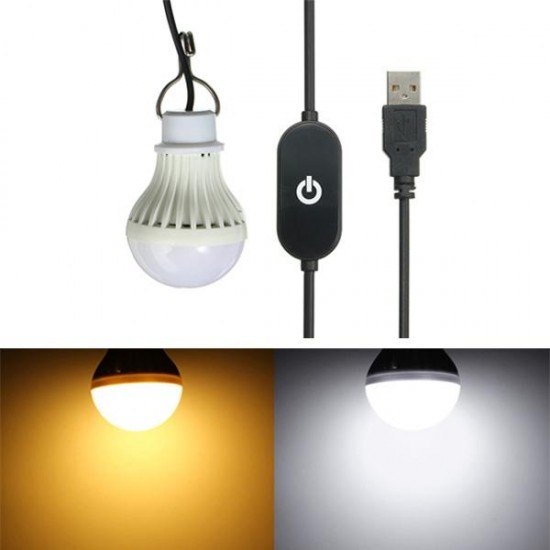 5W USB LED Light Bulb with Touch Sensor Switch for Outdoor Camping Hiking Emergency 5V 5W USB LED Light Bulb with Touch Sensor Switch for Outdoor Camping Hiking Emergency 5V