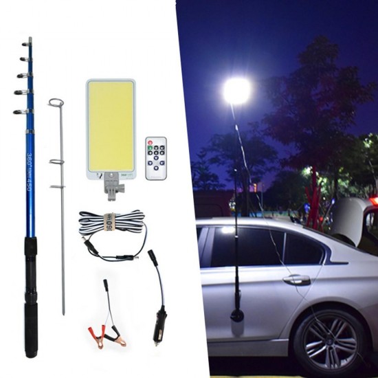 800W COB Waterproof Outdoor Lantern Rod Fishing Camping Light Remote Control DC12V Portable Emergency Lamp for Road Trip