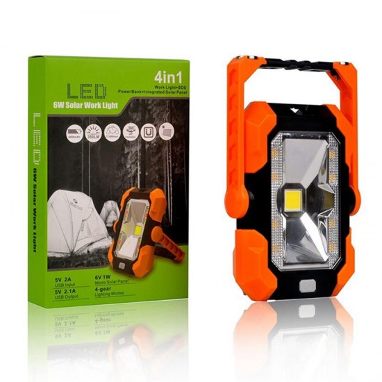 6W Solar Power LED Camping Lantern Portable Work Light Waterproof Magnet Emergency Lamp Power Bank 6W Solar Power LED Camping Lantern Portable Work Light Waterproof Magnet Emergency Lamp Power Bank