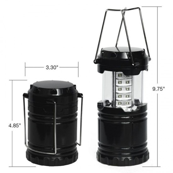 Battery Operated LED Camping Light Portable Hanging Lantern Outdoor Hiking Lamp