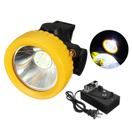 Miners Cordless Power LED Helmet Light Safety Head Cap Lamp Torch