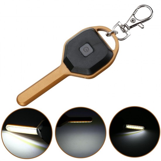 Mini COB LED Key Chain Flashlight Portable Keyring Light Torch Pocket Emergency Camping Lamp