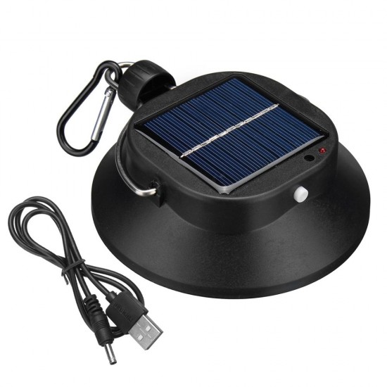 Portable 5W 300LM 28 LED Solar USB Rechargeable Camping Light Lantern Tent Lamp