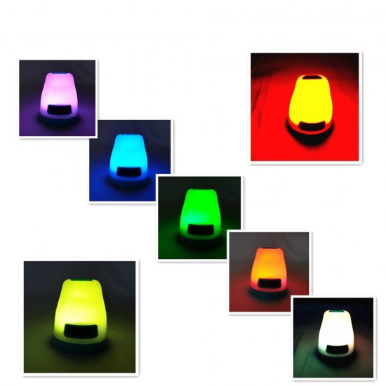 Portable 5W Colorful White Camping Light Magnet Waterproof Hanging Tent Lamp Emergency Lantern With Hook