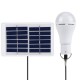 Portable 7W Solar Panel USB Rechargeable Camping Light 20 COB LED Bulb Lamp for Outdoor Emergency