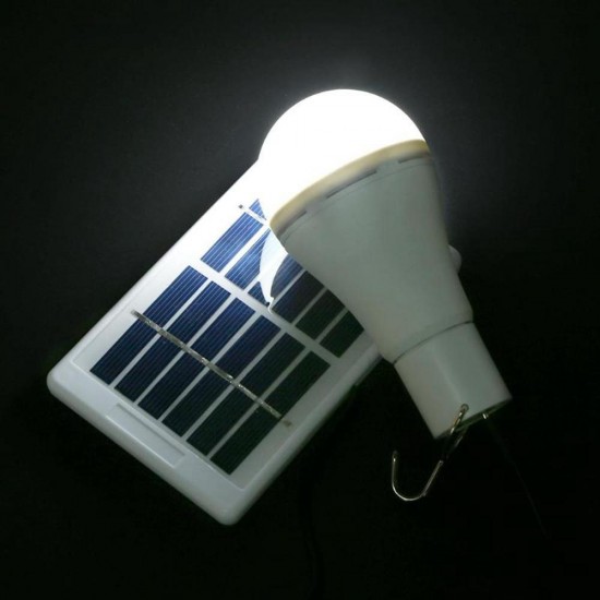 Portable 7W Solar Panel USB Rechargeable Camping Light 20 COB LED Bulb Lamp for Outdoor Emergency