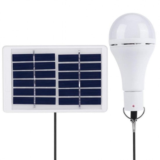 Portable 9W Solar Panel USB Rechargeable Camping Light 25 COB LED Bulb Lamp for Outdoor Emergency