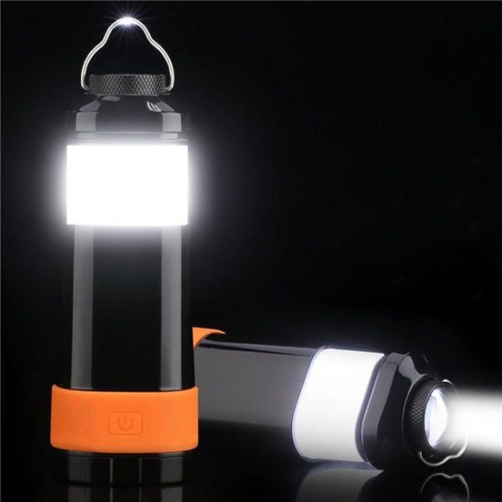 Portable Collapsible LED Lantern Flashlight Batteries Powered Camping Light with 3 Modes