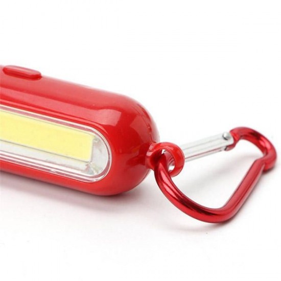Portable Mini COB LED Flashlight Keychain Pocket Handy Camping Work Light for Outdoor Hiking Fishing