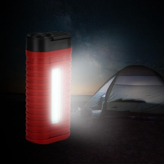 Portable Mini LED COB Inspection Work Light Battery Powered Camping Hiking Flashlight Torch Lamp