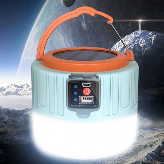 Solar Light Camping Outdoor LED Light Portable Lantern USB Rechargeable Emergency Light