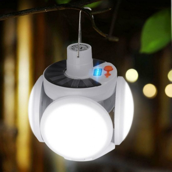 Solar Power LED Flying Saucer Bulb Adjustable Lamp Blade Outdoor Emergency Camping Light Solar Power LED Flying Saucer Bulb Adjustable Lamp Blade Outdoor Emergency Camping Light
