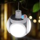 Solar Power LED Flying Saucer Bulb Adjustable Lamp Blade Outdoor Emergency Camping Light