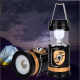 Solar Powered Rechargeable Rotating Flashlight Collapsible Outdoor LED Camping Lantern AC110-220V