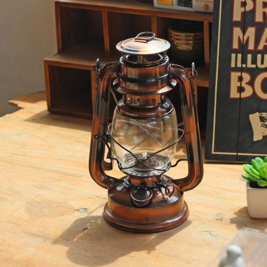 Vintage Style Lantern Kerosene Paraffin Oil Outdoor Camping Hiking Lamp Home Dec