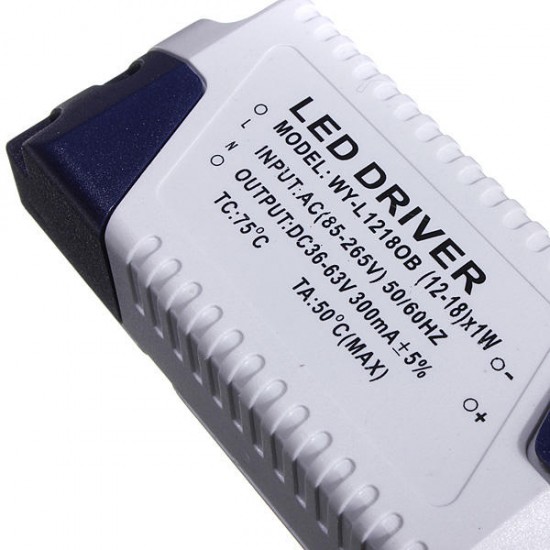 300mA Constant Current Home Light LED Power Supply Driver Electronic Transformer 18W