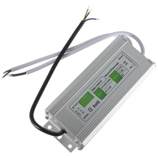 80W Waterproof IP67 LED Driver Transformer Power Supply AC110V-260V to DC12V