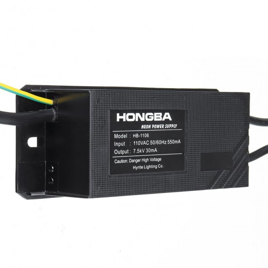 AC110V 7.5KV 30mA Black Waterproof Neon Electronic Transformer Power Supply for LED Lighting AC110V 7.5KV 30mA Black Waterproof Neon Electronic Transformer Power Supply for LED Lighting