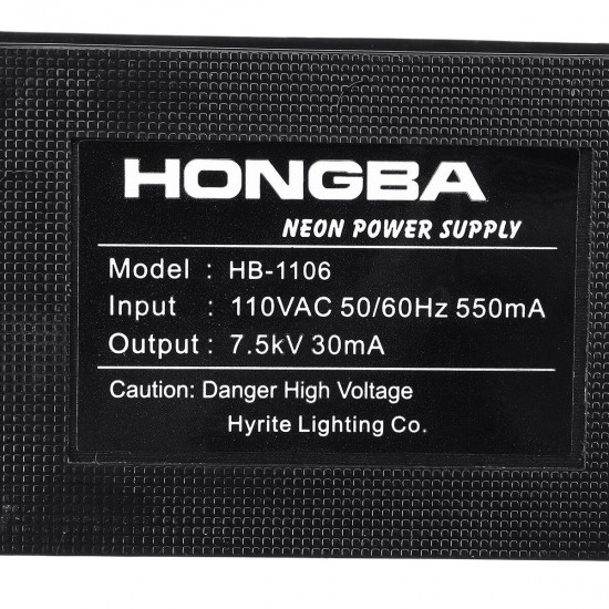 AC110V 7.5KV 30mA Black Waterproof Neon Electronic Transformer Power Supply for LED Lighting AC110V 7.5KV 30mA Black Waterproof Neon Electronic Transformer Power Supply for LED Lighting