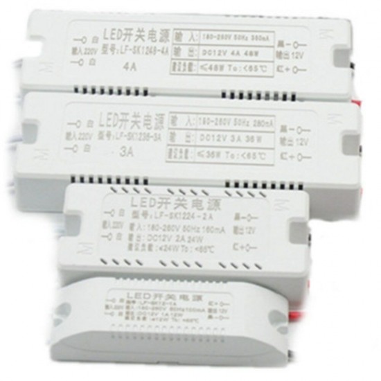 AC185-260V To DC12V 12W 18W 24W 36W 48W Power Supply Lighting Transformer LED Driver For LED Lights AC185-260V To DC12V 12W 18W 24W 36W 48W Power Supply Lighting Transformer LED Driver For LED Lights