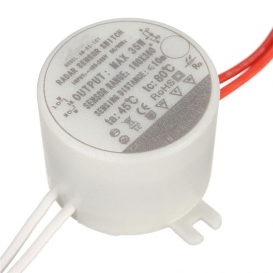 AC220V 35W Circular Delay Time Radar Microwave Induction Sensor Switch for LED Light