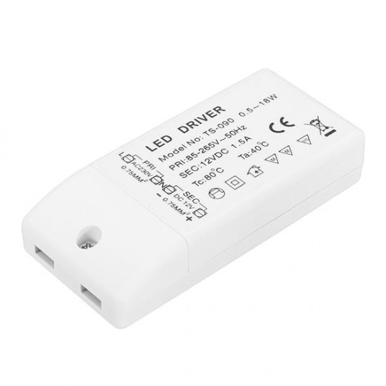 AC85-265V To DC12V 18W LED Driver Power Supply Transformer for MR11 MR16 Light Bulb AC85-265V To DC12V 18W LED Driver Power Supply Transformer for MR11 MR16 Light Bulb