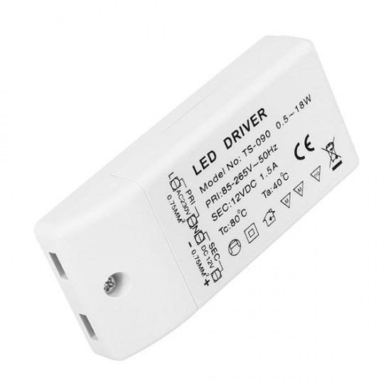 AC85-265V To DC12V 18W LED Driver Power Supply Transformer for MR11 MR16 Light Bulb