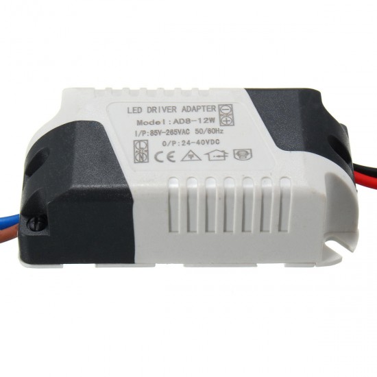 AC85-265V To DC24-40V 8-12W 300mA LED Light Lamp Driver Adapter Transformer Power Supply