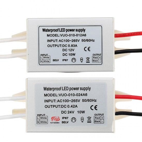 DC12V DC24V 10W Waterproof Aluminum Mini Power Supply LED Driver Transformer DC12V DC24V 10W Waterproof Aluminum Mini Power Supply LED Driver Transformer
