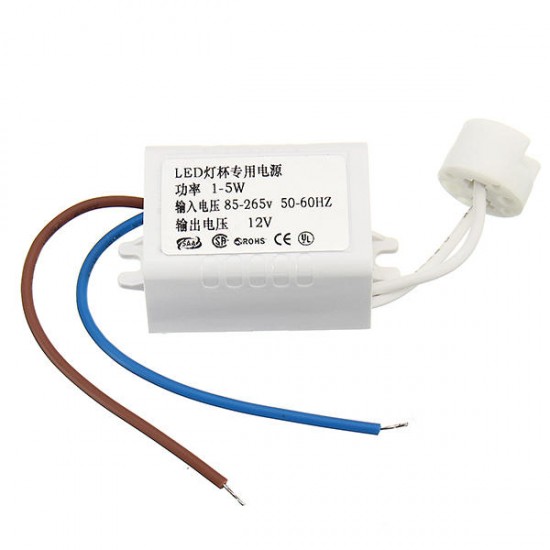 LED High Power MR16 G4 1-5W LED Driver Power Supply Transformer AC85-265V to DC12V