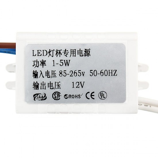 LED High Power MR16 G4 1-5W LED Driver Power Supply Transformer AC85-265V to DC12V