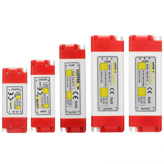 12W 24W 36W 48W 60W AC100-240V to DC12V LED Driver Power Supply Adapter Transformer 12W 24W 36W 48W 60W AC100-240V to DC12V LED Driver Power Supply Adapter Transformer