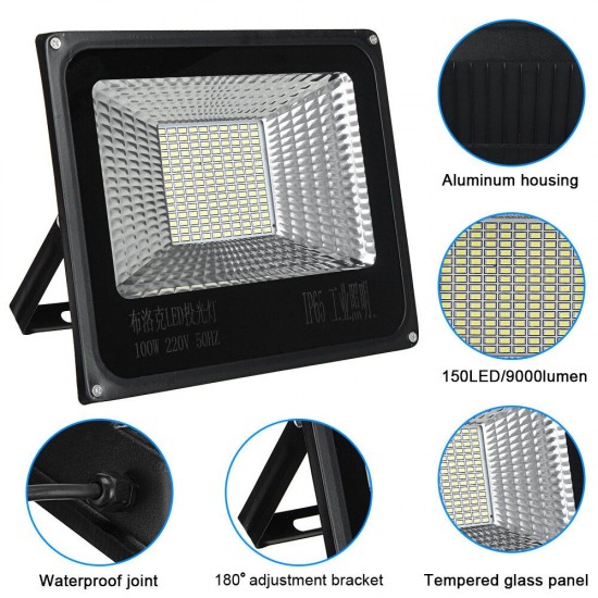 100W 150LED Flood Light Landscape Spotlight Garden Yard Garage Outdoor 100W 150LED Flood Light Landscape Spotlight Garden Yard Garage Outdoor