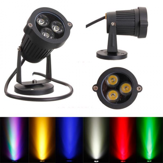 10W LED Flood Spot Lightt With Rod For Garden Yard Path IP65 AC 85-265V