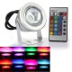 10W RGB Color Changing Waterproof Remote Control LED Flood Light