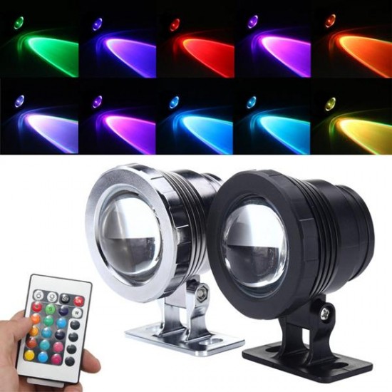 10W RGB LED Light Fountain Pool Pond Spotlight Waterproof Remote Underwater Lamp 10W RGB LED Light Fountain Pool Pond Spotlight Waterproof Remote Underwater Lamp